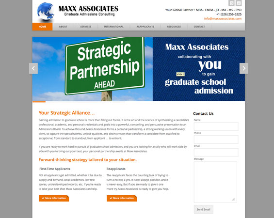 New design & content management system were needed for maxxassociates.com.