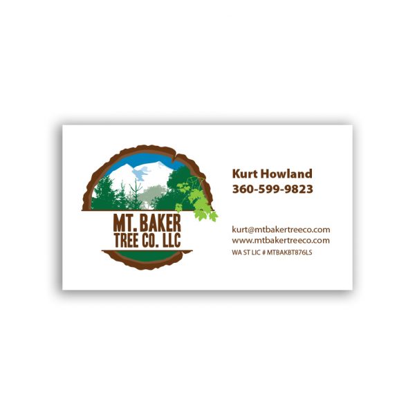 Mt Baker Tree Co Business Cards
